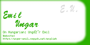 emil ungar business card